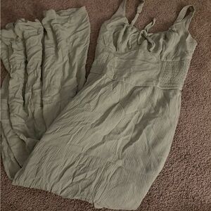 Hollister green Maxi Dress